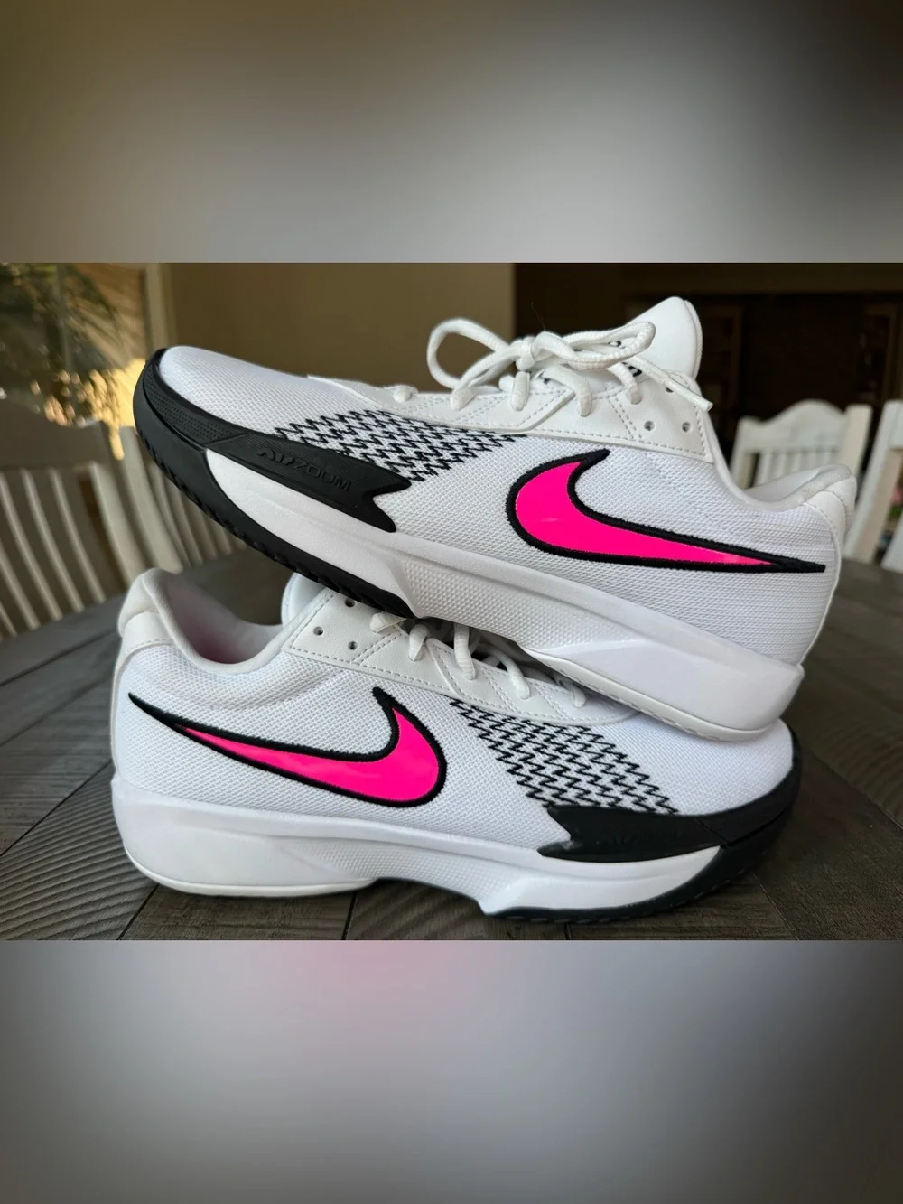 Nike Air Zoom G.T. Cut Academy EP White/Black/Pink Basketball Men’s Size 9.5